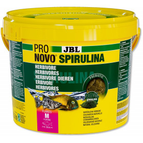 JBL PRONOVO SPIRULINA FLAKES M 5,5 L -Осн. храна за растител. риби на люспи Spirulina размер М за рибки 8 – 20 см